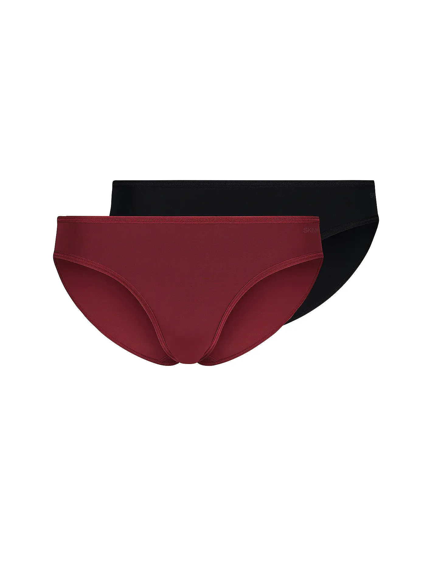SKINY | Rio-Slip 2-er Pkg. "Micro Lovers" (Schwarz) | dunkelrot